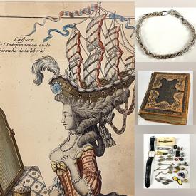 MaxSold Auction: This online auction features coins, banknotes, vintage toys, gold, silver & costume jewelry, vintage marbles, Keepsake ornaments, Depression glass, vintage books, vintage novelty tea set, antique children’s books, perfume bottles, power tools, stamps, wood carvings, outerwear, and much, much, more!!!