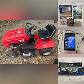 MaxSold Auction: This online auction features riding lawnmower, tires, toys, thimble collection, collector spoons, NIB Paw Patrol toys, sports trading cards, non-sports trading cards, oil lamps, kid’s clothing, fitness gear, women’s clothing, S&P shakers, party supplies, puzzles, office supplies, games, pet products, kid’s costumes, planters, patio table, pressure washer, and more!