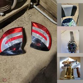 MaxSold Auction: This online auction features watches, antique torch collection, antique copper pot, vintage fire extinguishers, chandelier, horse brass, brass bells, retro chrome chairs, and more!