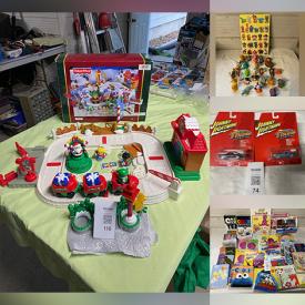 MaxSold Auction: This online auction features children’s books, games, die-cast vehicles, wooden puzzles, magnetic dress-up kit, hand puppets, learning & craft books, moulding set, craft supplies, Fisher-Price rescue heroes, Fisher-Price playsets, NIP Johnny Lightning vehicles, outdoor play sets, Fisher-Price little people, animals & accessories, building toys, NIB Lego kits, and more!
