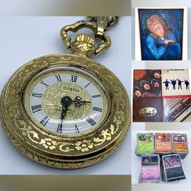 MaxSold Auction: This online auction features loose gemstones, Anime figures, vinyl records, Lego sets, Pokémon cards, new beauty products, costume jewelry, teacup/saucer sets, The Beatles collectibles, women’s clothing, watches, vintage drafting tools, decorative plates, wood carving, Star Wars collectibles, jewelry making supplies, soapstone carving, Japanese teapot set, pocket watches, carved cameos, violin, CDs, and much, much, more!!!