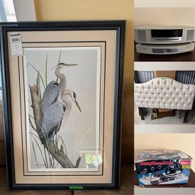 MaxSold Auction: This online auction features mirror, stained-glass lamp & panel, TV, papyrus art, display tables, pocket & wrist watches, gold, silver, & costume jewelry,  Royal Doulton figurine, Hummels, teacup/saucer sets, art glass, pet products, toys, planters, puzzle, and more!\n