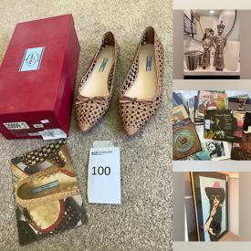 MaxSold Auction: This auction features Piano, Kitchen Tools, Rugs, Lighting, Tools, Figurines, Home Decor, Storage, Electronics, Dinnerware,  Books, Dining Set, Seating, LPs, Nail Polish Supplies, Office Supplies, Gifts, Linens, Purses, Scarves,  Shoes, Mirrors, Upholstered Seating, Clothing, Craft Supplies,  and much much more!