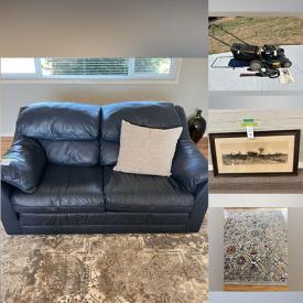 MaxSold Auction: This online auction features leather furniture, area rugs, TV, art pottery, small kitchen appliances, bedroom furniture, framed posters, mirrors, lawn mower, garden tools, plant pots, garden art, and more!
