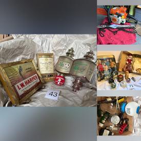 MaxSold Auction: This online auction features stereo components, garden tools, chainsaw, hand tools, toys, office supplies, Polly Pocket collectibles, comics, vinyl records, stamps, vintage Cookson pottery, vintage bar signs, sterling & costume jewelry, amethyst glass, puzzles, collectible plates, craft supplies, and more!