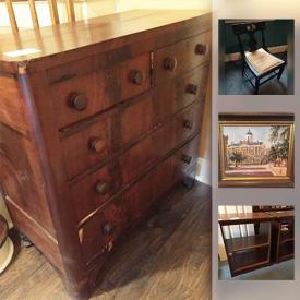 MaxSold Auction: This online auction features furniture, artwork, office equipment, lamps, clothes, collectibles, bathroom accessories, kitchenware, electronics, rugs and much more!