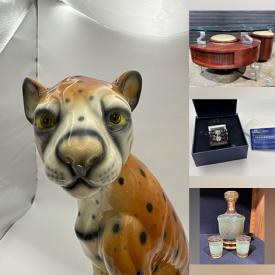MaxSold Auction: This online auction features MCM coffee tables, vintage Pyrex, Swarovski ornament, watches, cast iron collectibles, vintage postcards, vinyl records, pig collectibles, art pottery, art glass, vintage photographs, vintage Apple computers, power & hand tools, mini fridge, small kitchen appliances, DVDs, decanter sets, karaoke machine, vintage books, antique sewing machine, collector plates, soapstone carvings, children’s books, vintage bottles, antique oil lamps, ukuleles, dehumidifier, trinket boxes, toys, Toby mugs, Lladro figurines, bike, firepit, outside chairs, and more!