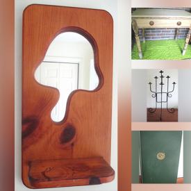 MaxSold Auction: This online auction features antique coins, art glass, vintage Portmeirion cruets, planter, garden art, art pottery, vintage Father Christmas figurines, Christmas ornaments,  antique map, vintage wrought iron candelabra, inflatable boats, stamps, banknotes, brass wall hangings, antique books, and more