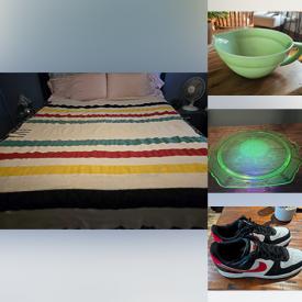 MaxSold Auction: This online auction features vintage champagne flutes, vintage ashtrays, Depression glass, art pottery, trinket box, vintage baby planters, Blue Mountain Pottery, brass collectibles, Portmeirion, costume jewellery, uranium glass, vintage Trisha Romance prints, Jadeite, vintage Pyrex, and more!