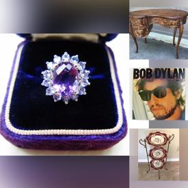 MaxSold Auction: This online auction features perfume lamps & bottles, gold, silver & costume jewelry, antique cameo, Royal dDoulton figurines, stamps, antique books, teacup/saucer sets, KLM Delft houses, Fenton glass, antique writing desk, art glass, carnival glass, duck decoys, decanter, children’s books, Disney collectibles, designer teapots, antique stoneware jug, art pottery, antique Flow Blue, coins, vinyl records, and more!