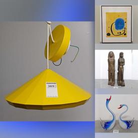 MaxSold Auction: This online auction features art glass, Art Deco Sadler teapot, Cranberry glass, art pottery, Limoges, Joan Miro offset lithographs, wood carving, brass table lamps, vintage figural lamps, collectible plates, brass sconces, designer handbags, vintage tin toy, Serge Mendjisky lithographs, and more!