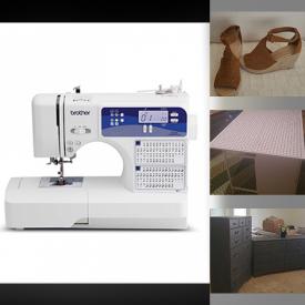 MaxSold Auction: This online auction features women’s footwear, costume jewelry, sewing machine, sewing table, dressers, table lamps, and more!n