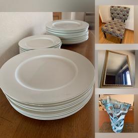 MaxSold Auction: This online auction features area rug, decorative bowls, mirrors, accent chair, MCM, leather chair & ottoman, wicker furniture, Shoji screens, art glass, modern lamps, desk & chair, TV, outdoor chairs, kids' bikes, wheelchair, baby items, exercise equipment, outerwear, and more!