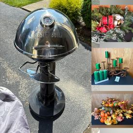 MaxSold Auction: This online auction features sports collectibles, brass rubbing, vintage costume jewelry, small kitchen appliances, storage cubby, monitor, hiking poles, chainsaw, electric grill, DVDs, Blu-rays, CDs, pet products, vintage glass ornaments, and more!