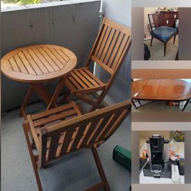 MaxSold Auction: This online auction features small kitchen appliances, collector plates, art pottery, theatre seating, office chair, painting supplies, espresso set, NIB prep table, decanters, small kitchen appliances, brass rubbing, antique settees, storage bins, games, office supplies, printer, watches, fitness gear, patio furniture, art glass, decorative tiles, and more!