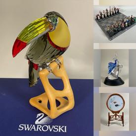 MaxSold Auction: This online auction features art glass, sterling silver flatware, vintage Limoges, perfume bottles, crystal globe table lamp, Royal Doulton flow blue pitcher, Waterford crystal, soapstone carving, Evesham, teacup/saucer sets, vintage cranberry glass, and more!