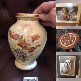 MaxSold Auction: This online auction features women’s clothing, garden art, pet products, ceremonial fan, bar chair, Carnival glass, RumRill pottery, Roseville pottery, cookie jars, vinyl records, silver & costume jewelry, watches, flatware, and more!