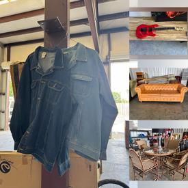 MaxSold Auction: This online auction features Papasan chairs, TV, metal signs, office chairs, dining chairs, DVDs, computer accessories, power & hand tools, beauty appliances, leather furniture, guitar, bongos, patio furniture, laminate flooring, bar stools, area rug, women’s clothing, violin, fitness gear, pet products, vinyl records, desk, compressor, chest freezer, cedar chest, paint, small kitchen appliances, and more!