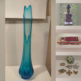 MaxSold Auction: This auction features Glass Vases, Framed Prints, Fisher Price Toys, Beaded Ornaments, Holiday Decor, Jackets, Pyrex, Figurines, Boy Scouts Collectibles, Sports Cards, Mirrors, Spice Tins, Barbies, Computer Games, DieCast Cars,  Vintage Bottles, Books, VHS Tapes  and much much more!