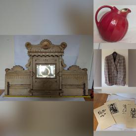 MaxSold Auction: This online auction features stein, teacup/saucer sets, cast-iron teapot, small kitchen appliances, antique sad iron, vintage vanity mirror, stained glass panel, vintage oil lamp, decorative plates, games, pet products, watch, men’s & women’s clothing & shoes, vinyl records, and more!