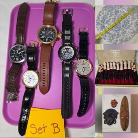 MaxSold Auction: This online auction features antique vanity set, belt buckles, Fenton glass, art glass, Fiestaware, Invicta watches, Mexican clay masks, quilts, art pottery, soapstone carvings, vintage toys, antique Ball jars, craft supplies, duck decoy collectibles, and more!