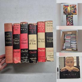 MaxSold Auction: This online auction features DVDs, CDs, vintage books, children’s books, comics, art books, graphic novels, Star Trek books, history & coffee-table books, classics, horror, vinyl records, and more!