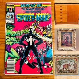 MaxSold Auction: This online auction features comics, vintage magazines, vintage cameras & lenses, vinyl records, wood carving, planter, chainsaw, Legos, vintage Rosenthal, vintage Satsuma, vintage wall tapestry, sports trading cards, watches, stained glass panel, non-sports trading cards, art glass, antique copper vessel, pottery figurines, garden art, teak cabinet, and more!