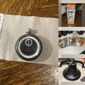 MaxSold Auction: This online auction features designer stop & pocket watches, gold jewelry, antique powder horn, garden tools, Royal Doulton figurines, comics, vintage tools, Hummels, crock, antique phone parts, Toby pitchers, fishing gear, planter, Yu-Gi-Oh cards, Pokemon cards, spyglass, and more!