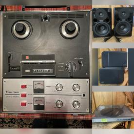 MaxSold Auction: This online auction features speakers, stereo components, NIB electric window scraper, small kitchen appliances, reel-to-reel recorders, and more!