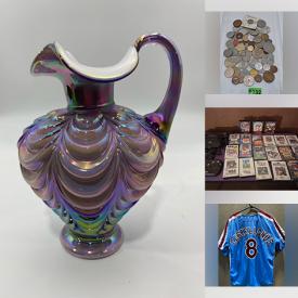 MaxSold Auction: This online auction features sports collectibles, jerseys, souvenir spoons & plates, chainsaw, fishing & hunting gear, dollhouse kit, fitness gear, trainset, TV, power tools, decorative plates, Stangl pottery, teacup/saucer sets, flower pots, First Day covers, bike, kids ride-on toy, cedar chest, transferware, men’s & women’s clothing,  video games, coins, Dept 56 village, art pottery, printer, computer accessories, coins, vintage microscopes, vinyl records, CDs, roll top desk, costume jewelry, antique books, art glass, Fenton glass, and much, much, more!!!