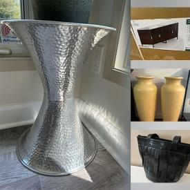 MaxSold Auction: This online auction features NIB pendant light, planters, NIB sideboard, beauty products, designer bags, art glass, metal water fountain, new Danier wallets, video game console, floor urns, Boyds Bears, fitness gear, chest freezer, dining table & chairs, outerwear, power tools, wood statue, watch, NIB Willow Tree, and more!