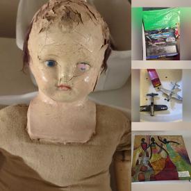 MaxSold Auction: This online auction features puzzles, Pokémon cards, action figures, craft supplies, candolier light set, My Little Ponies, Cricut, craft kit, rip stick, mini pool table, youth bike, video game console, NIB ceiling fan, porcelain head doll, Yu-Gi-Oh cards, pond pump, laptops, monitor, home electronics, desktop computer, and more!