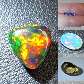 MaxSold Auction: This online auction features loose gemstones such as opals, emeralds, tanzanites, sapphires, rubies, garnets, onyx, moonstone, amethyst,  and much, much, more!!!
