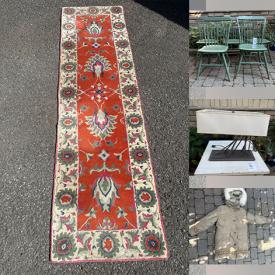 MaxSold Auction: This online auction features pet products, planters, NIB sink pedestal, office chair, pewter coblets, runner, vintage rag rugs, pine table & chairs, outerwear, depression glass, stained glass light fixture, Tom Thomson prints, office supplies, adult Halloween costumes, collectible shoes, cookie jar, blanket chest, desk, and more!