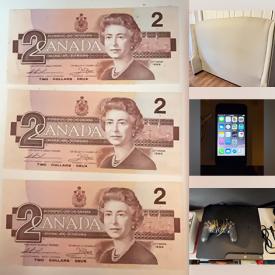 MaxSold Auction: This auction features  Baskets, Lamps, Fish Theme Decor, Jewelry, Crock, Christmas Decor, Live Plants, Candleholders, Games, Framed Wall Decor, Ceramics, Sid Dickens, Nespresso, Tabletop Firepit, Stereo, Linens, Footware, Moorcroft,  Le Creuset, Plush Toys, BBQ, Moving Dolly, Planters, Silhouette  Cameo, Craft Supplies, Power Tools, Violin, Dog Toys, Sideboard, Water Cooler, Tim Hortons Hockey Collectibles, Vases, Collectible Currency,   Hudson Bay Blanket, iPhone   and much much more!