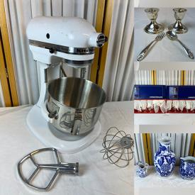 MaxSold Auction: This online auction features carnival glass, art pottery, vintage Flow Blue biscuit jar, teacup/saucer sets, crystal glassware, small kitchen appliances, vintage sewing machine, transferware, graniteware, Fenton glass, power & hand tools, decorative molds, Ransbottom pottery, and more!