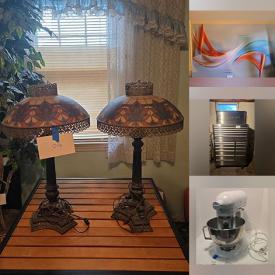 MaxSold Auction: This online auction features art glass, small kitchen appliances, vintage Tiffany-style lamps, perfume bottles, collector plates, nutcracker collection, power & hand tools, pet products, jewelry cabinet, vinyl records, TV, portable AC units, rolling toolchest, air compressor, sports trading cards, exercise equipment, electric scooter, men’s & women’s shoes, Casio keyboard, garden tools, toys, games, teacup/saucer sets, beauty appliances, art glass, costume jewelry, Delft, outerwear, ladders, snowblowers, toys, power washer, and much, much, more!!!
