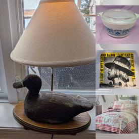 MaxSold Auction: This online auction features sports collectibles, games, vintage crock, small kitchen appliances, Sid Dickens memory block, area rug, Coca-Cola collectibles, novelty teapots, desk, CDs, vinyl records, cookie jars, bean pots, art pottery, DVDs, Bunnykins, C. Montoya artwork, trinket boxes, vintage books, art pottery, pet products, vintage ashtrays, men’s ties, and more!n