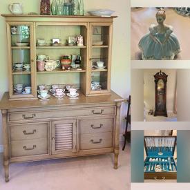 MaxSold Auction: This online auction features antique sewing machine, collector plates, brass rubbings, mantel clocks, TVs, desks & chair, art pottery, Royal Doulton figurines, teacup/saucer sets, exercise equipment, wingback chairs, and more!