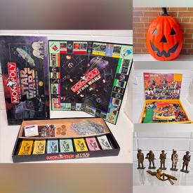 MaxSold Auction: This online auction features vintage toys, vintage fashion dolls, games, vintage puzzle, vintage marbles, vintage metal soldiers, vintage puppet, new Cineplex collectible cups, Legos, vintage comic strip figures, and more!