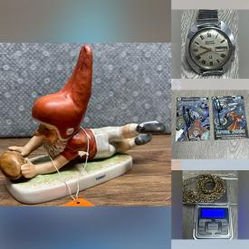MaxSold Auction: This online auction features men’s, women’s & kids clothing & shoes, first day covers, watches, Christmas inflatable, silver & costume jewelry, guitar amp, non-sports trading cards, TV, power & hand tools, antique marbles, sports collectibles, Hummel figurine, fishing gear, office supplies, games, art & craft supplies, chest freezer, pet products, DVDs, video games, small kitchen appliances, bike, dryer, garden tools, and much, much, more!!!