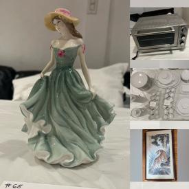 MaxSold Auction: This online auction features art glass, flatware, Waterford glassware, Chinese scroll painting, wood carvings, collector plates, small kitchen appliances, teak & stainless serveware, vintage ashtrays, decorative plates, Royal Doulton figurines, souvenir spoon collection, thimble collection, perfume bottles, and more!