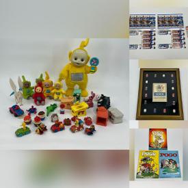 MaxSold Auction: This online auction features tin toys, sports trading cards, Yu-Gi-Oh cards, action figures, vinyl records, coins, sterling & costume jewelry, comics, stamps, Coca-Cola collectibles, virtual reality headset, sports collectibles, art glass, and more!