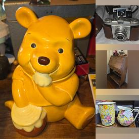MaxSold Auction: This online auction features Portmeirion Botanical Garden pieces, craft supplies, Limoges trinket boxes, small kitchen appliances, DVDs, vintage secretary desk, fabric, sewing machine, stereo components, wheelchair, parlor stove, patio furniture, craft supplies, outdoor water fountain, garden art, planters, toys, Disney collectibles, nesting dolls, pewter sculptures, Fenton glass, printer, games, TVs, home electronics, exercise equipment, watches, antique clocks, pet products, women’s clothing & shoes, cookie jar, teacup/saucer sets, hand tools, antique pump organ, Star Wars collectibles, fishing gear, chainsaw, David Winter cottages, and much, much, more!!!,
