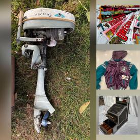 MaxSold Auction: This online auction features binoculars, vintage tools, vintage souvenir pennant collection, collector plates, office supplies, planters, Disney collectibles, games, comics, children’s books, vintage toys, pet products, insulators, video games, DVDs, garden tools, party supplies, camping & fishing gear, steins, outboard motor, metal detector, power tools, garden art, men’s clothing, vintage Avon bottles, tin collectibles, jogging stroller, maternity clothing, women’s clothing, portable AC unit, TV, costume jewelry, sports trading cards, puzzles, Pokemon cards, and more!