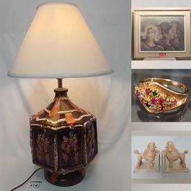 MaxSold Auction: This online auction features art glass, antique Majolica vase, vintage Pyrex, vintage Maurice Chalvignac pottery, Depression glass, designer handbags, Dana Verso paintings, art pottery, silver & costume jewelry, cameras, and more!n