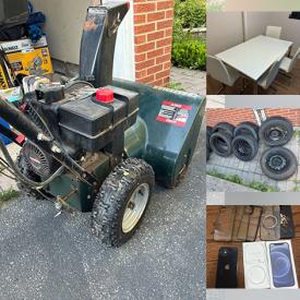 MaxSold Auction: This online auction features concert flutes, desktop computer, men’s & women’s clothing & shoes, kids’ clothes & shoes, power tools, bikes, printer, baby items, rims & tires, snowblower, dining table & chairs, and more!