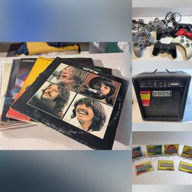 MaxSold Auction: This online auction features cookie jar, art pottery, video game consoles & games, steins, Star wars collectibles, DVDs, stamps, guitar amp, yarn, power & hand tools, small kitchen appliances, office supplies, Christmas village buildings, fishing gear, vinyl records, Legos, collector plates, home electronics, silver &  costume jewelry, wood carvings, lawnmower, garden tools, CDs, vintage tins, Magic: The Gathering cards, sports trading cards, comics, graphic novels, games, Happy Meal toys,  jerseys, POP! figures, oil lamps, and more!
