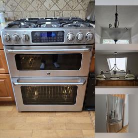 MaxSold Auction: This auction features Ceiling Fans, Wall Sconces, Hanging Light Fixtures, Bosch Dishwasher, Maytag Gas Dryer, LF French Door Fridge, GE Gas Stove, Maytag Steam Washer, Navien Gas Water Heater and much more.