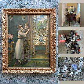 MaxSold Auction: This online auction features dining room suite, stair lift, glass coffee table, art glass, area rugs, patio furniture, garden art, garden pots, garden tools, small kitchen appliances, bedroom suite, electric fireplace, games, TV, sleigh bed, portable AC unit, refrigerator, power & hand tools, and more!